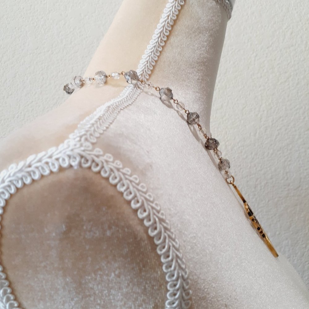 John Wind Crystal and Orchid Necklace - Picture 4 of 9